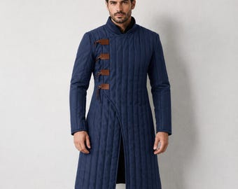Medieval Gambeson Cotton - Padded Clothing Handmade Gambeson Aketon Viking Jacket