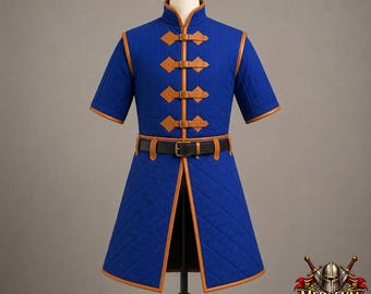 Royal Blue Quilted Gambeson Tunic