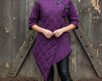 Lady Ravenshield Medieval Gambeson – Women's Quilted Padded Armor,