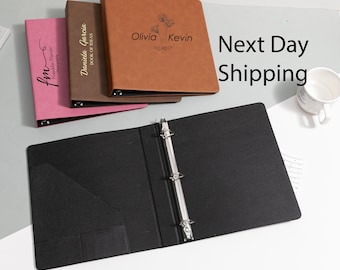 Business 3 Ring Binder, Custom Binder Cover, Engraved Binder, Vegan Leather Binder, Business Gifts, Lawyer Gifts, Executive Gifts, 3 Ring