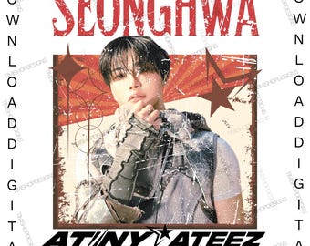 ATEEZ Seonghwa Kpop Digita | Ateez 2026 World Tour In Your Fantasy | Atiny Fan Gift | High Resolution PNG Download