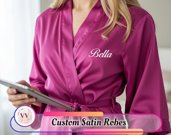 Be my bridesmaid, bridal robe, Robes personalized, Silk bridal robes, plus size robe, Kimono robes, Kimono Robe, Bridesmaid Robes