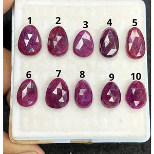 Natürlicher Rubin Rose Cut Fancy Form Cabochon Edelstein-Qualität für die Schmuckherstellung Einzelteil-Code A477