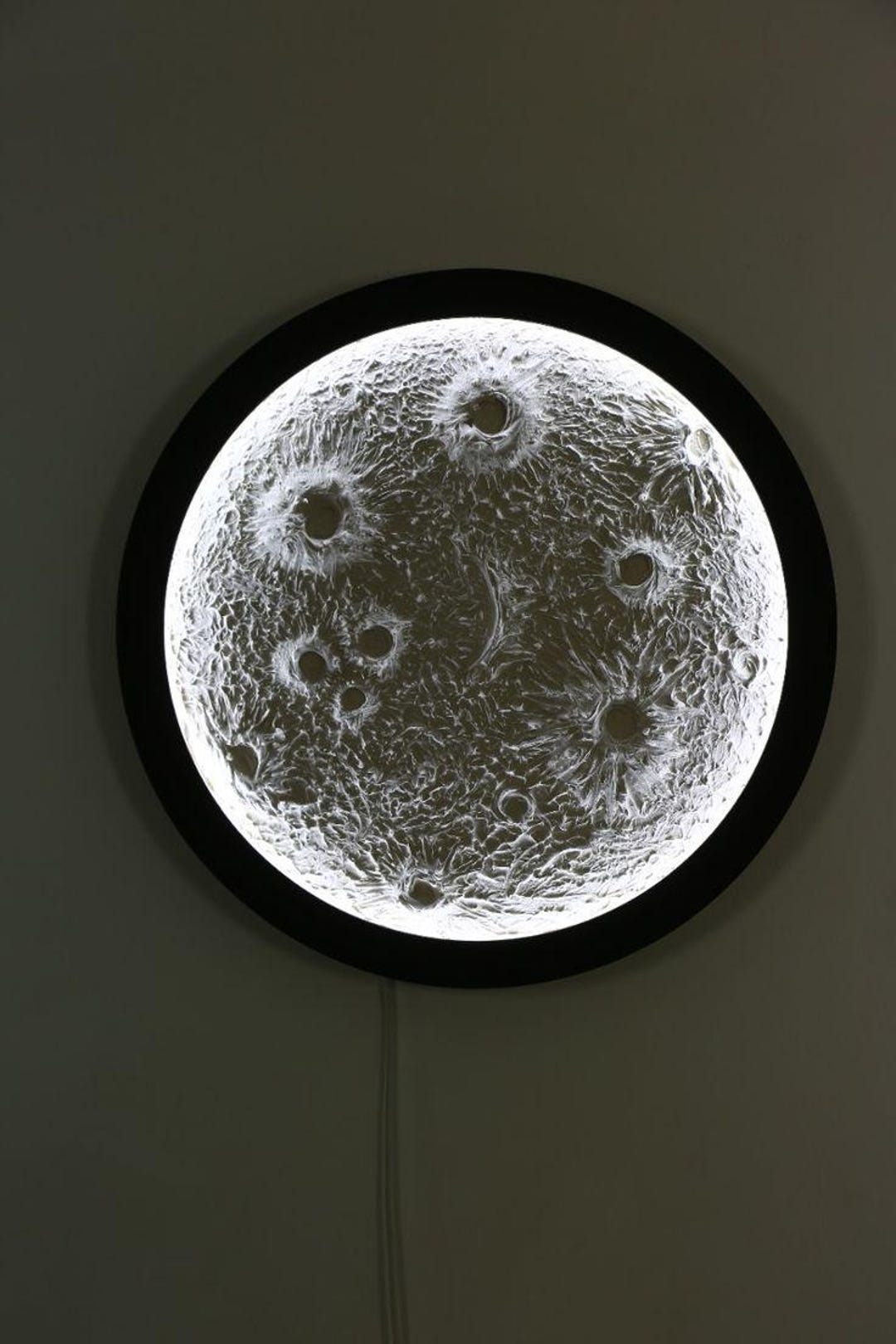Moon Lamp | LED Backlit Lunar Texture Wall Art - Etsy