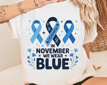 Coquette Diabetes Awareness PNG | Blue Ribbon Design (Digital Download)