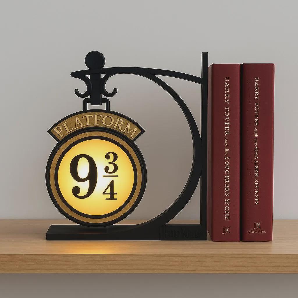 Veilleuse Plateforme 9 3/4 Harry Potter - Lampe Iconique à LED Pour Chambre, Bureau Ou Collection - Produit Officiel