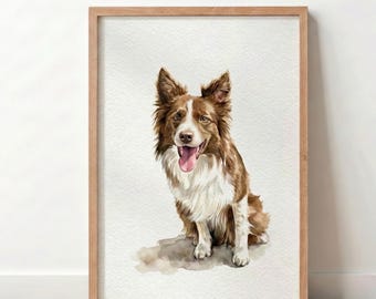 Retrato de mascota en acuarela personalizado, retrato de perro a partir de una foto, regalo para amantes de los gatos
