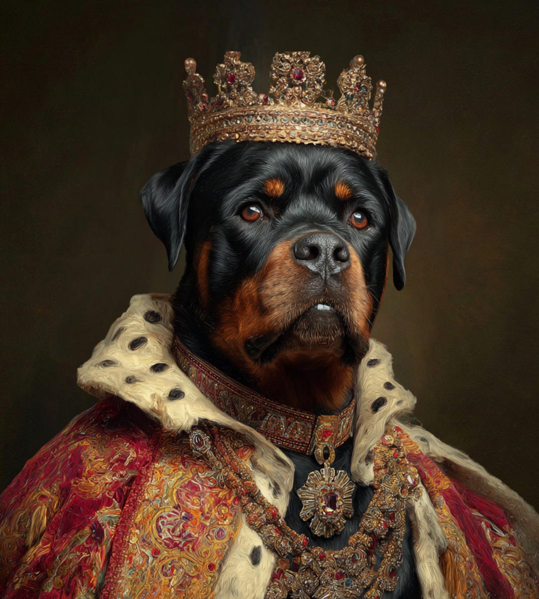 Custom Renaissance Pet Portrait, Royal Dog or Cat Canvas Art - Etsy