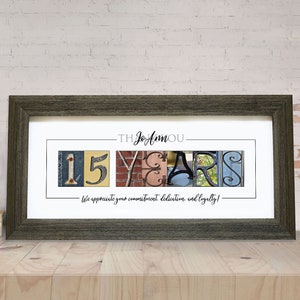 15 Years of Service Gift, Employee Appreciation Gifts, Work Anniversary Gift, Personalized Gift for Employees, Employee Recognition Gift