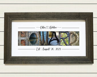 ALPHABET LETTER PHOTOGRAPHY - Personalized Name Print, Wedding Gift, Anniversary Gift