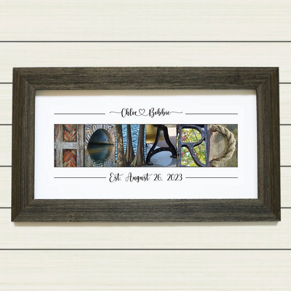 ALPHABET LETTER PHOTOGRAPHY - Personalized Name Print, Wedding Gift, Anniversary Gift