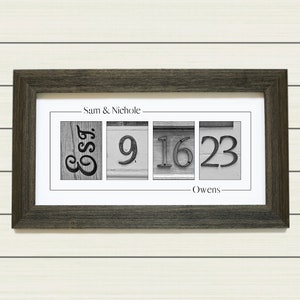CADEAUX DE 1er ANNIVERSAIRE pour HOMME, cadeau traditionnel en papier de 1er anniversaire de mariage pour les couples, impression de date personnalisée sans cadre