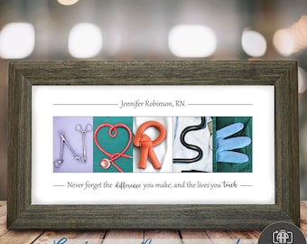 Personalized Thank You Gift For Nurse, Custom Nurse Gift, Nurse Retirement Sign, Nurse Graduation Gift, Medical Alphabet Photography