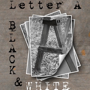 Alphabet Photo Letter Art, Letter A Choices, Alphabet Photography Prints, Black and White image 1