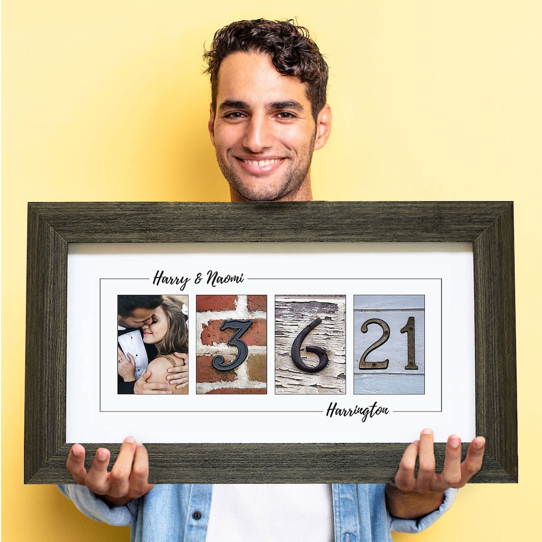 1st Year Anniversary Gift for Husband, Wedding Date Art, Gift for Him, Paper Anniversary Gift