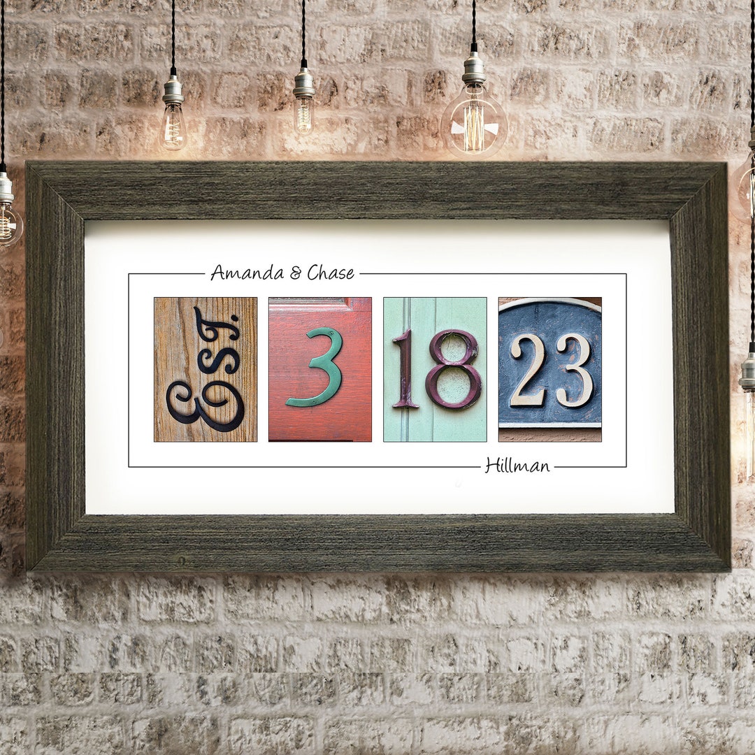 PERSONALIZED WEDDING GIFT for Couples, Anniversary Gift, Wedding Date ...