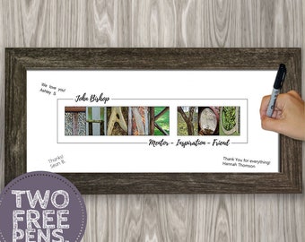 Personalized THANK YOU Gift, Signable Gift for Teacher, Leaving Party Gift, Retirement Gift, Friend Gift, Mentor Gift, Gift for Colleague