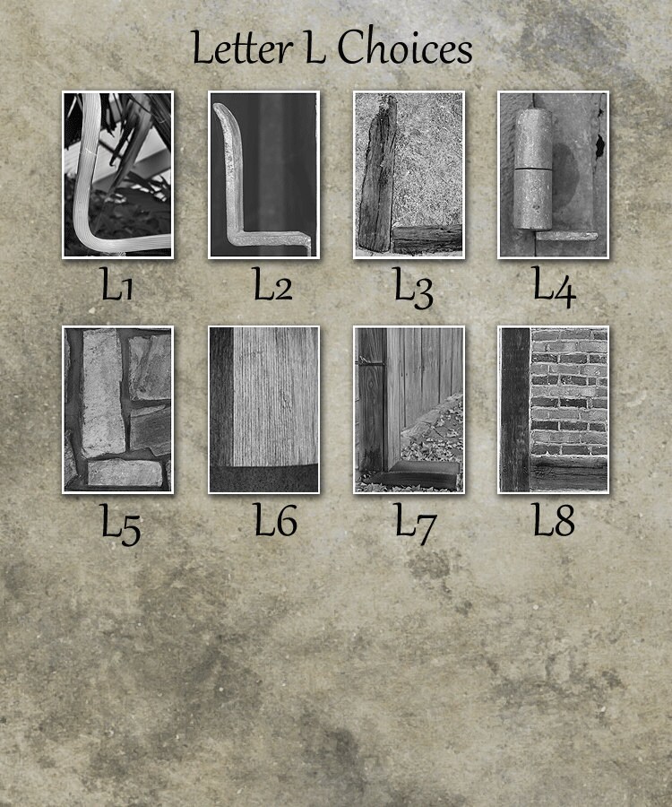LETTER L Alphabet Photography LETTERS Black And White Etsy