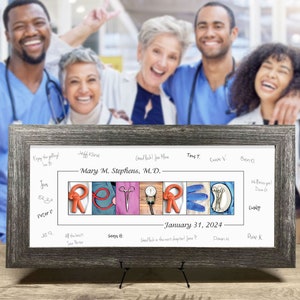 Custom Medical Retirement Gift: Alphabet Photo Guest Book
