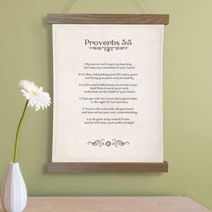 Personalized Bible Verse Canvas Print: Scripture Wall Art with Hanger