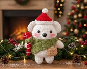 Christmas Bear Crochet Doll, Bear Christmas Amigurumi, Bear Crochet Pattern, Cute Bear Crochet, Magic bear, Christmas Decor, Gift For Her