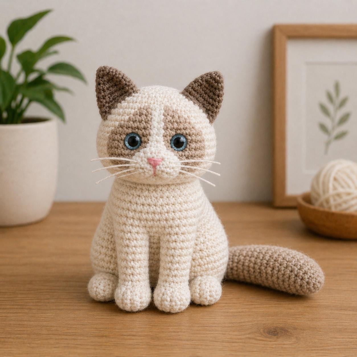 Ragdoll Cat Crochet Pattern PDF, Amigurumi Cat Plush Toy