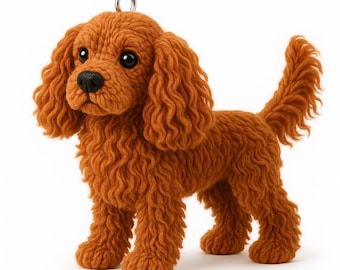 Cocker Spaniel Crochet Pattern Keychain PDF – Amigurumi Dog – Digital Download – Gift for Dog Lovers