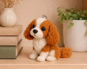 Amigurumi Cavalier King Charles Spaniel crochet – PDF pattern (English & German)