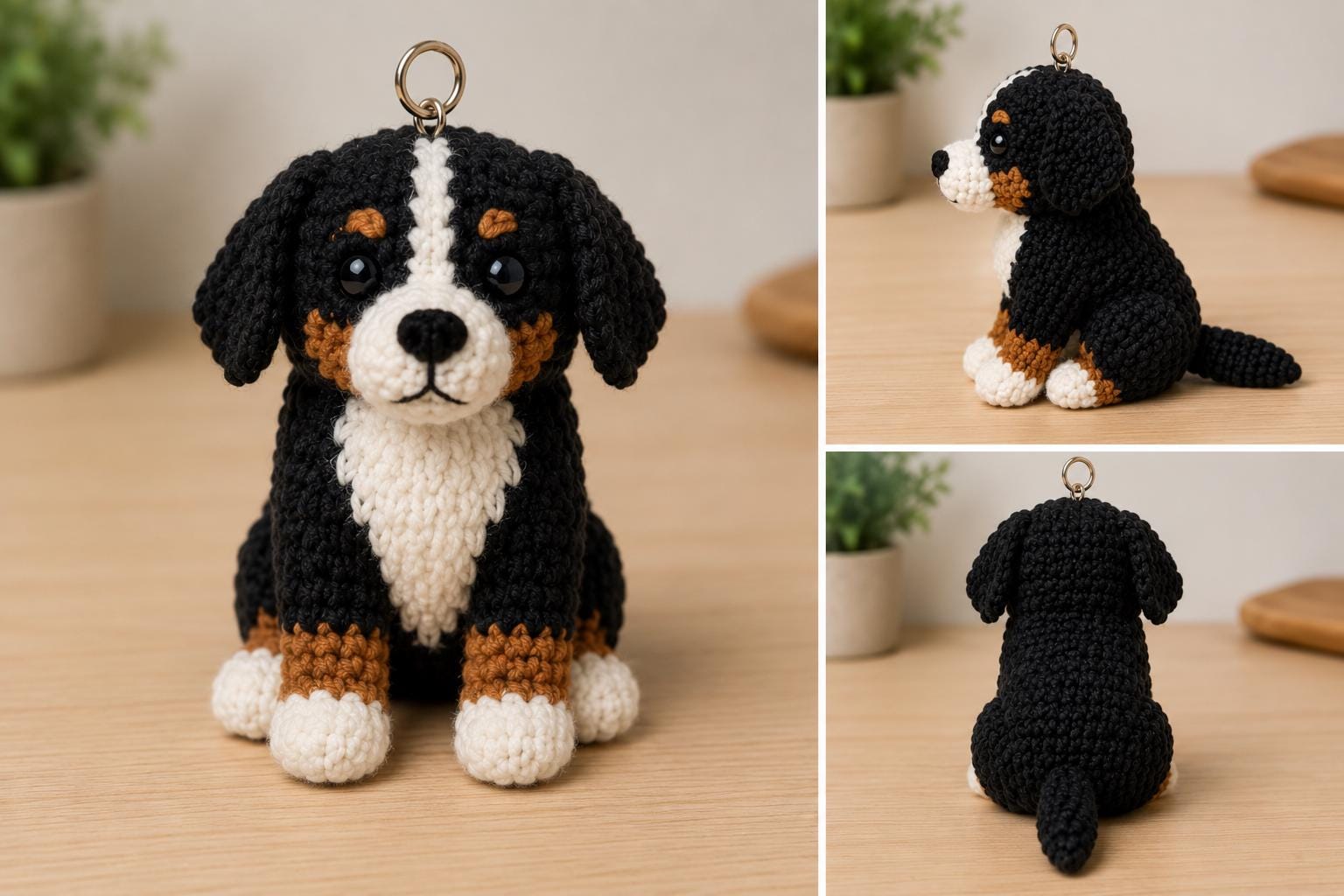 Crochet Amigurumi Bernese Mountain Dog – Crochet Pattern PDF