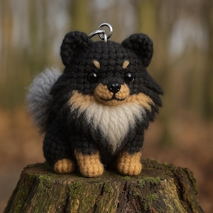 Pomerania - Spitz Enano - Patrón de Amigurumi de Crochet | Perro Sentado | Perro de Crochet DIY
