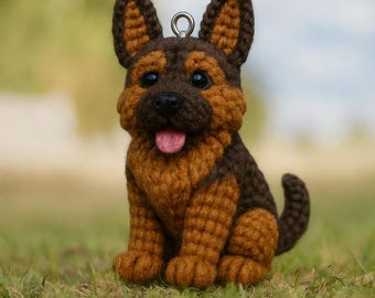 Amigurumi Deutscher Schäferhund Häkelanleitung PDF – Realistischer Hund häkeln – detailreiche Anleitung für Fortgeschrittene
