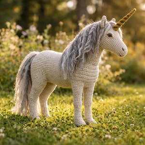 Crochet Pattern for a Realistic Unicorn – Amigurumi PDF Pattern for Horse – German & English