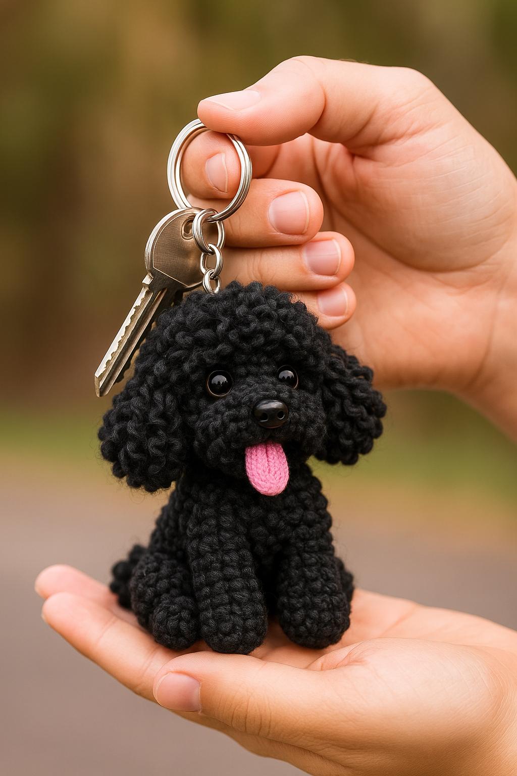 36 Poodle Crochet Patterns to Stitch Adorable Dogs, Toys, and Textured Amigurumi 5 Toy Poodle Keychain