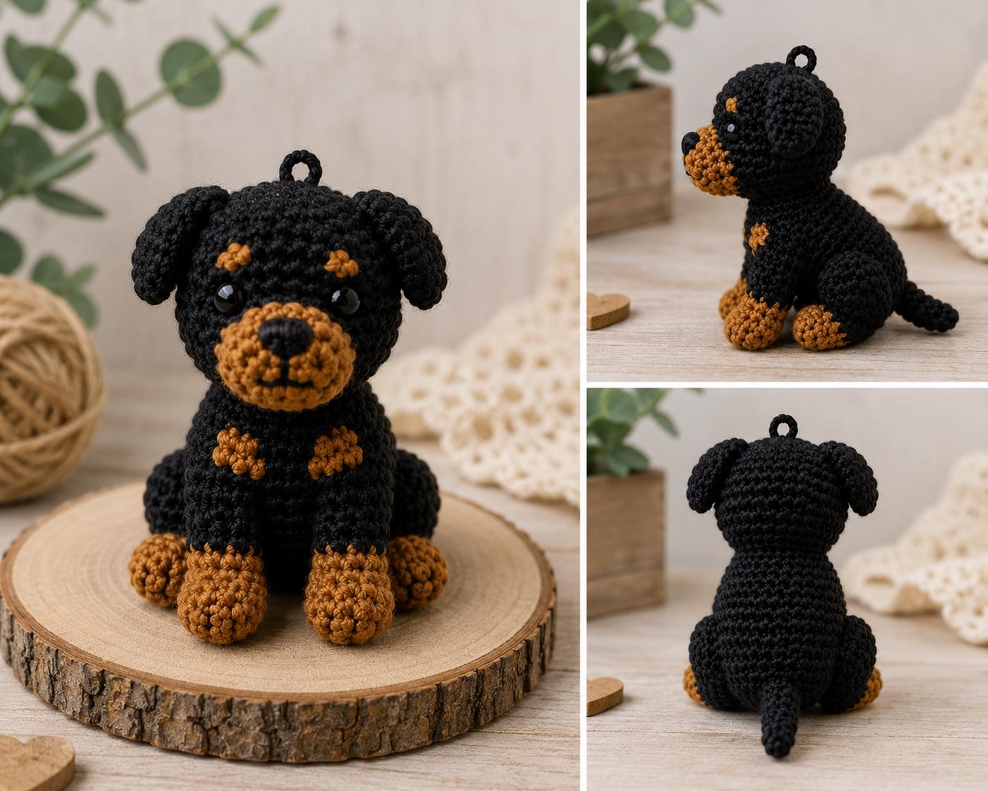 cootie クッション2セット クーティー kj rottweiler Crochet Rottweiler Pattern PDF – Amigurumi Dog Keychain – Sitting