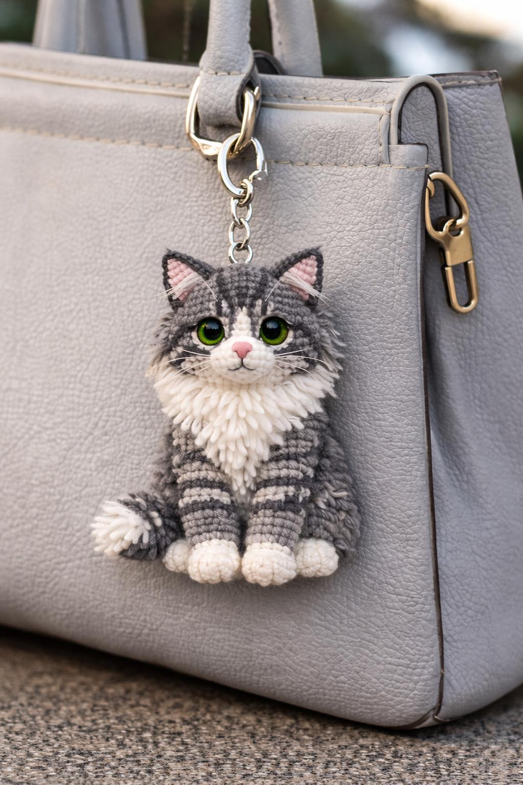 Norwegian forest cat keychain - Etsy 日本