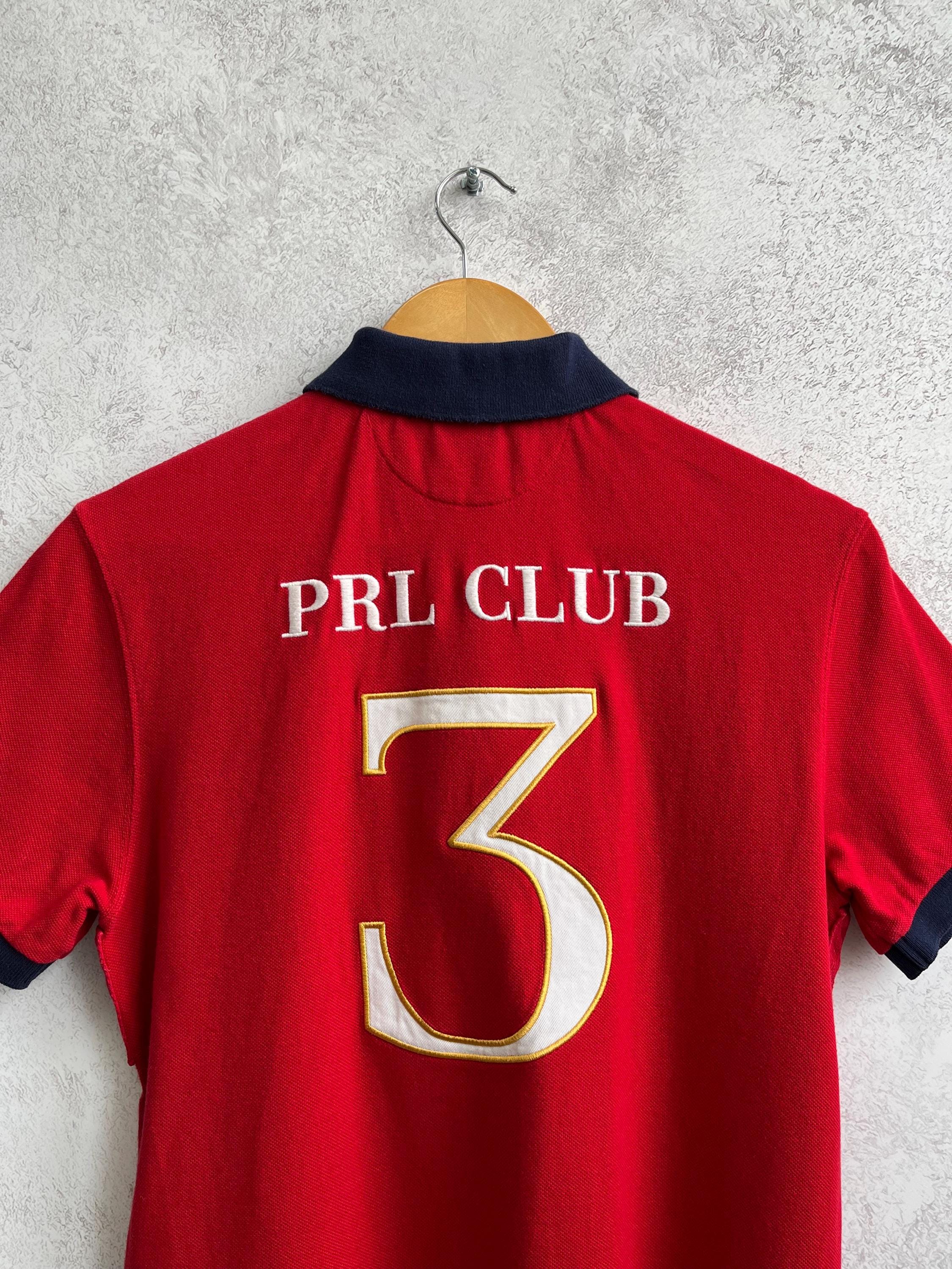 Vintage Polo Ralph Lauren PRL Club #3 Big Pony Polo Shirt Tee Red