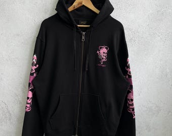 Ed Hardy by Christian Audigier Women Love Wrapped Relaxed Zip Thru Hoodie Sweatshirt Jacket