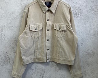 Vintage Polo Ralph Lauren Corduroy Fleece Lining Trucker Jacker - Etsy