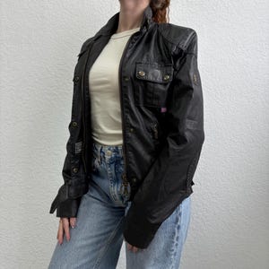 Belstaff Black Prince シングルライダースジャケット 42 中古・古着通販】Belstaff (ベルスタッフ) プリントシングルライダース