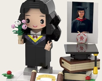 Custom Graduation Lego Figure | Personalized Graduate Gift | Unique Graduation Keepsake with Photo | Class of 2025 Celebration Decor