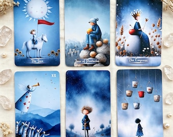 Moonlit Tales Tarot Deck with Guidebook | Dreamy Moon Tarot Cards | Gentle Spiritual Divination Deck | Gift for Tarot Lovers