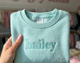 Custom Embroidered Name Toddler Sweatshirt, Rabbit Skins Fleece Pullover