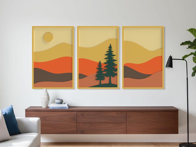 handmade boho wall decor with sun design