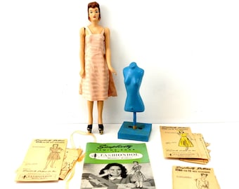 Vintage Simplicity Fashiondol Sewing Mannequin by Latexture Products (c.1940s) - Collectible, Home Decor, Sewing Doll Manikan Mannikan