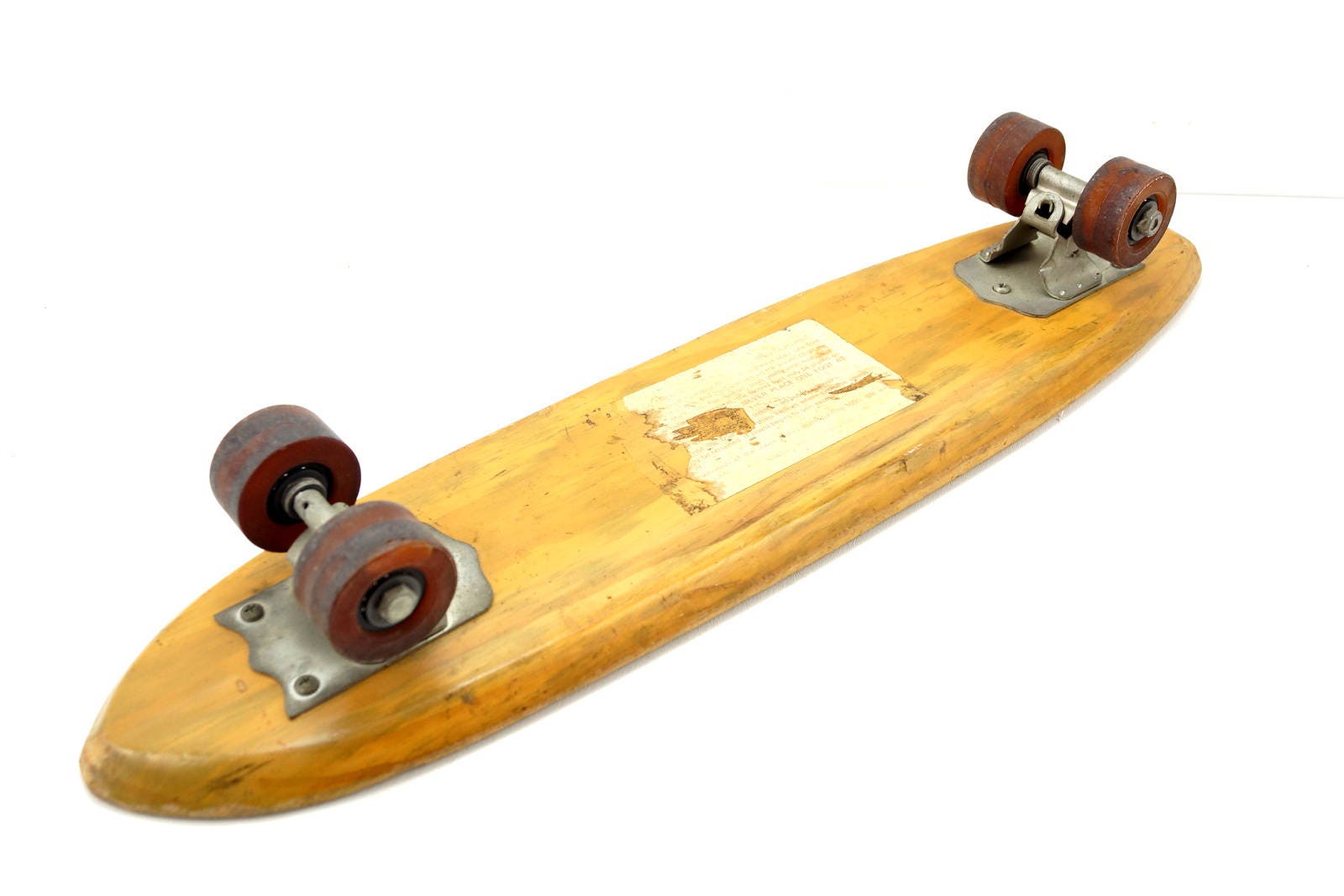 Vintage Nash Shark Skateboard in Wood With Dark Blue Shark (c