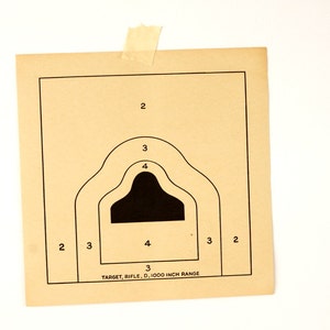 Vintage Rifle Shooting Target c.1940s 12 inches Collectible, Home Decor, Paper Projects, and more image 4