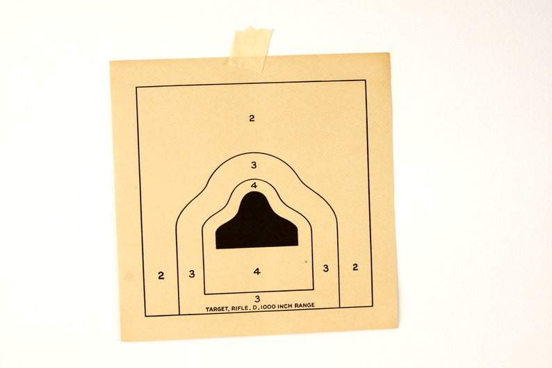 Vintage Rifle Shooting Target c.1940s 12 inches Collectible, Home Decor, Paper Projects, and more image 4