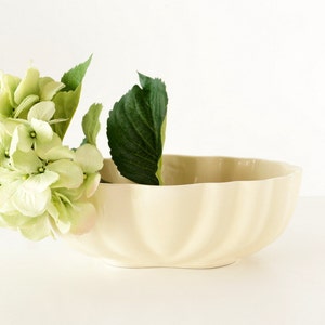 Vintage Bone White Ceramic Planter by Cookson (c.1960s) - Home Decor, Garden Planter, Vase, or Storage Bowl