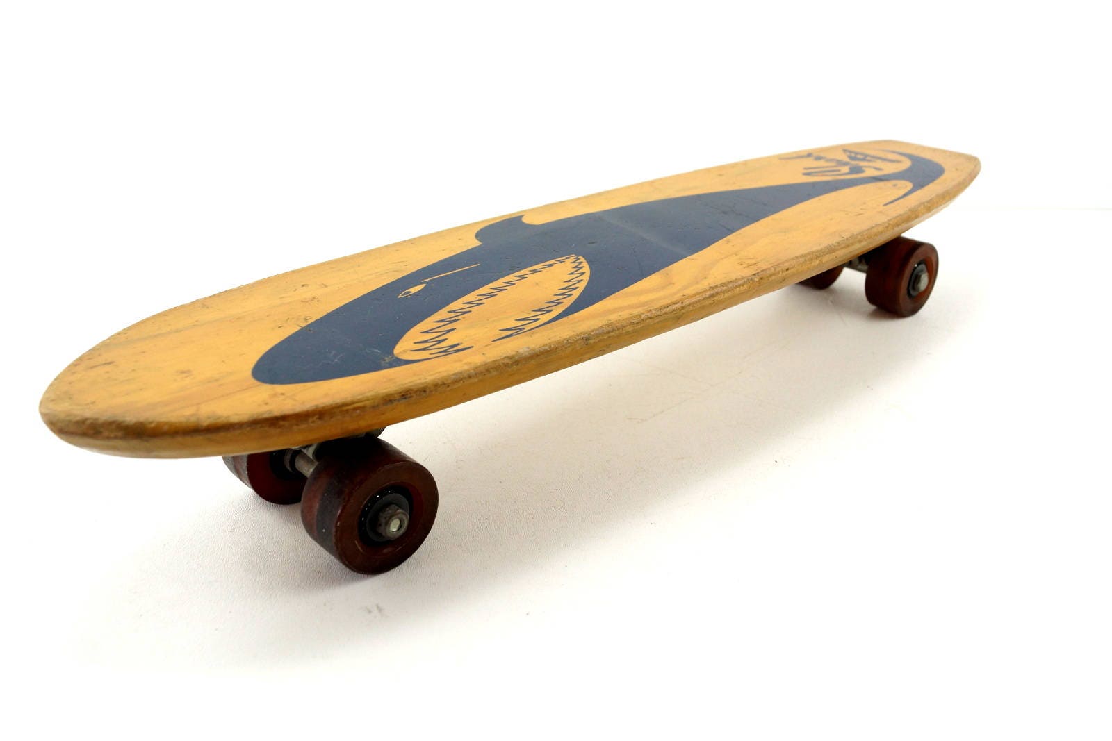 NASH ナッシュ スケートボード Shark ビンテージ Vintage Nash Shark Skateboard in Wood With Dark Blue Shark