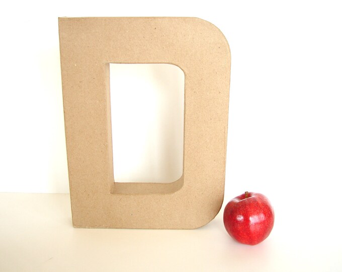 Paper Mache Letter D 12 Tall Ready to Decorate Blank Etsy
